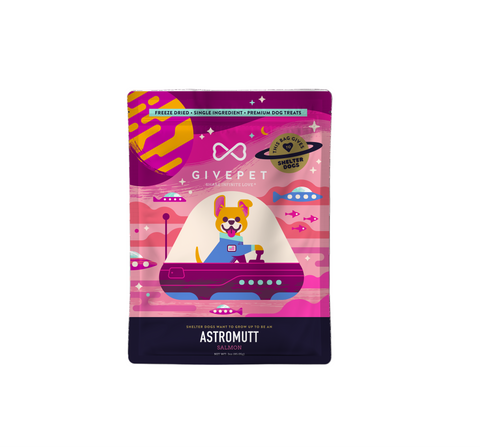 GIVEPET Astronaut pet food package on a white background