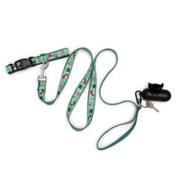 The Worthy Dog Sushi Collar worn by dog showing colorful Japanese-inspired sushi pattern design
