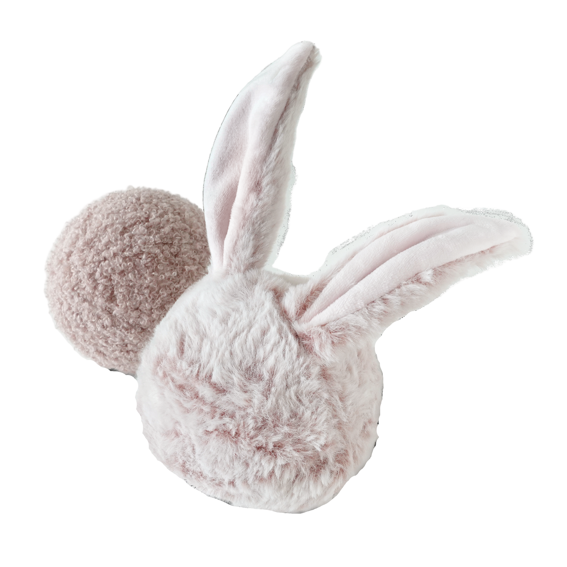 Lambwolf Collective Bunny Pop dog enrichment toy featuring plush bunny with squeaky ball and crinkle textures.