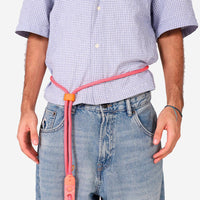 Zee.Dog Gazelle hands-free leash shown in use during an outdoor walk with a dog.