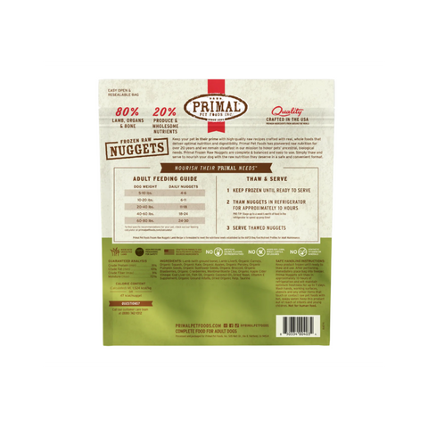 Primal | Canine Frozen Raw | Lamb