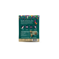 GivePet Birthday Purr-resnt cat treats bag shown from a side or detail angle.