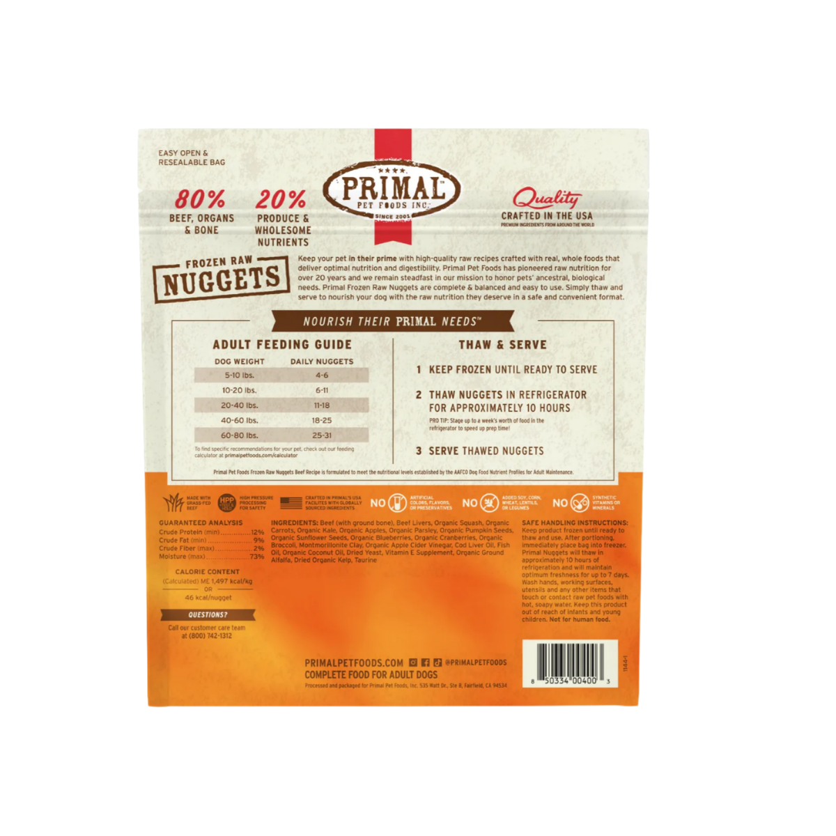 Primal | Canine Frozen Raw | Beef