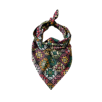Willow Dog Bandana | Granny Square Crochet-Print Pet Scarf