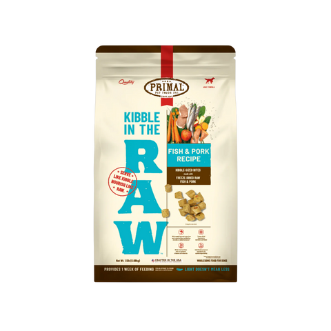 Primal Kibble in the Raw Fish & Pork
