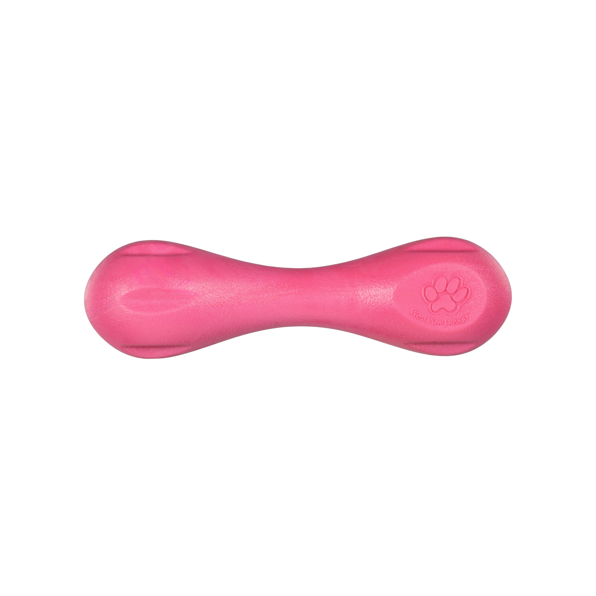 West Paw Hurley dog chew toy in vibrant geranium pink against a clean white background.
