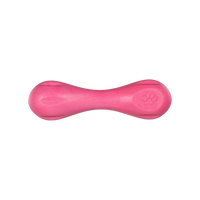 West Paw Hurley dog chew toy in vibrant geranium pink against a clean white background.