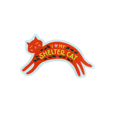 Sticker | I Love My Shelter Cat