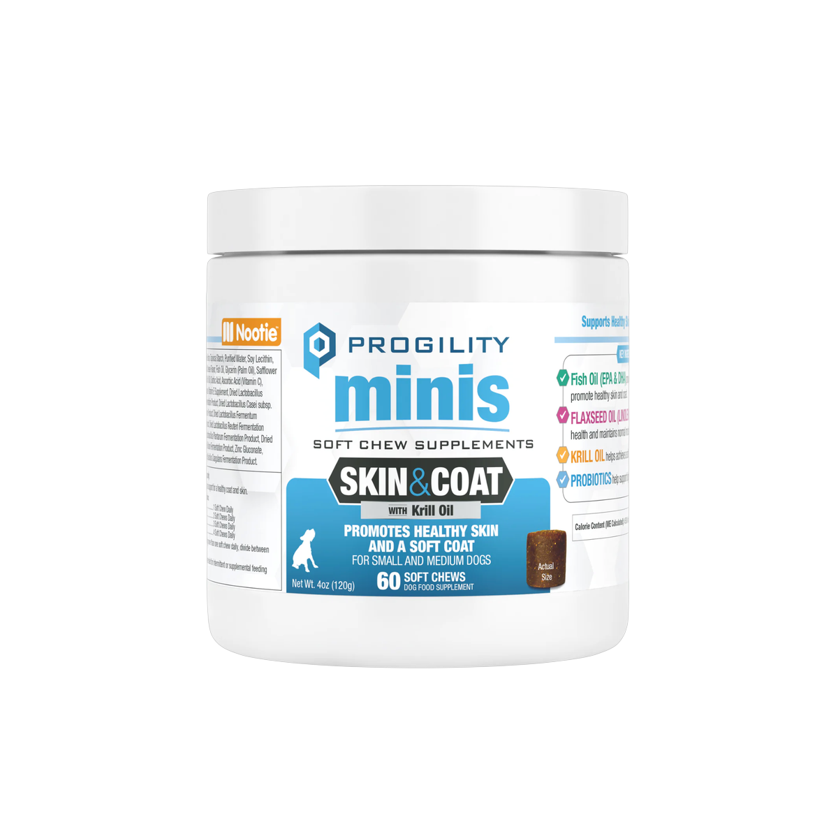 Nootie | Progility | Mini Skin & Coat Soft Chew 60ct