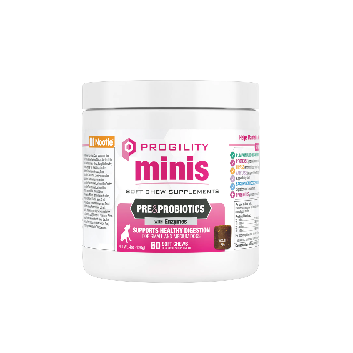 Nootie | Progility | Mini Pre & Probiotic Soft Chew 60ct