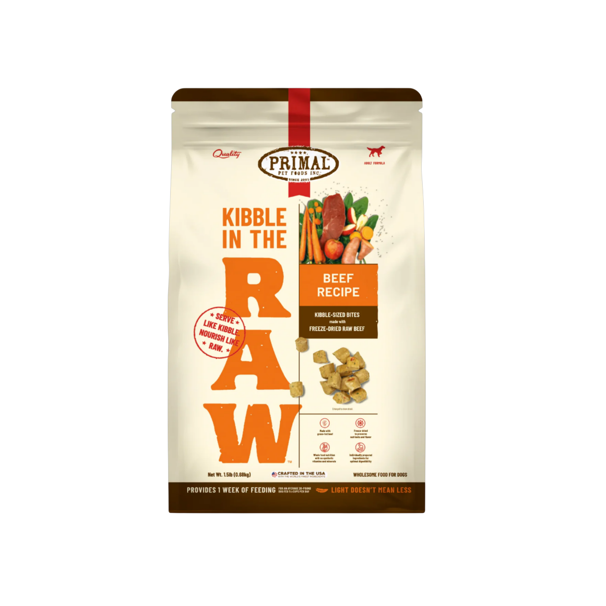 Primal Kibble in the Raw Beef