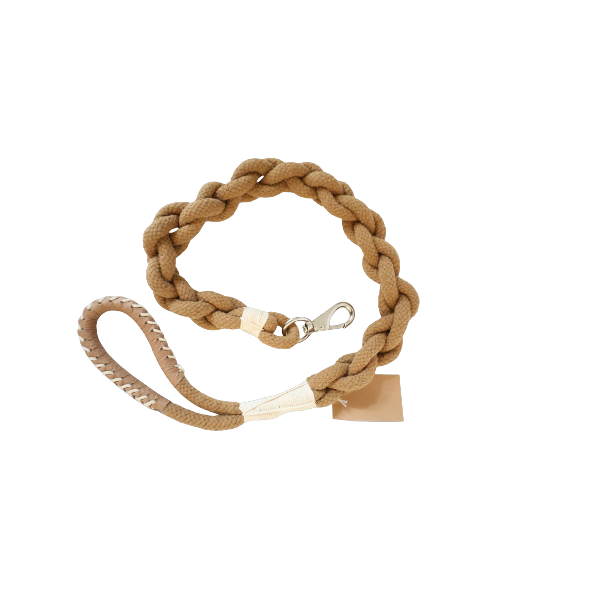 Handmade Sustainable Colorful Cotton Rope Dog Leash: Earth Brown