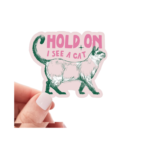 Sticker | Hold On I See a Cat