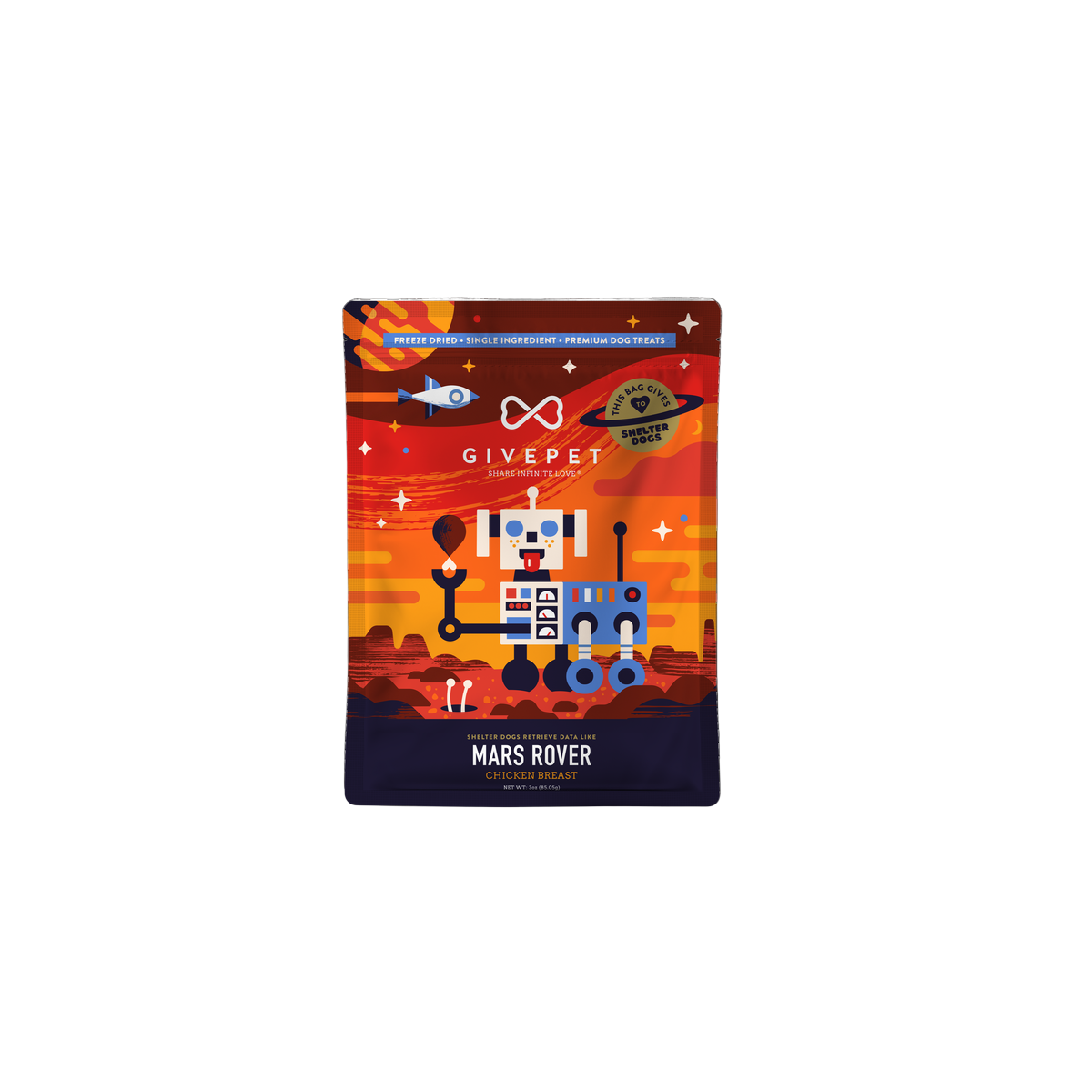 GivePet | Freeze-Dried | Mars Rover Chicken Treats
