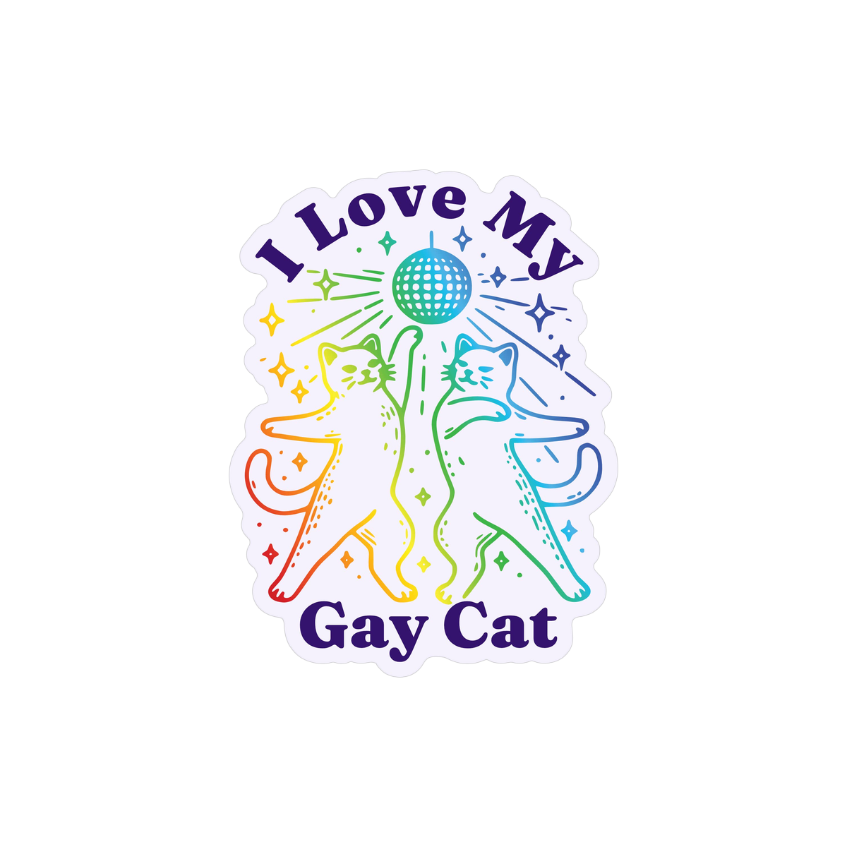 Sticker | I Love My Gay Cat