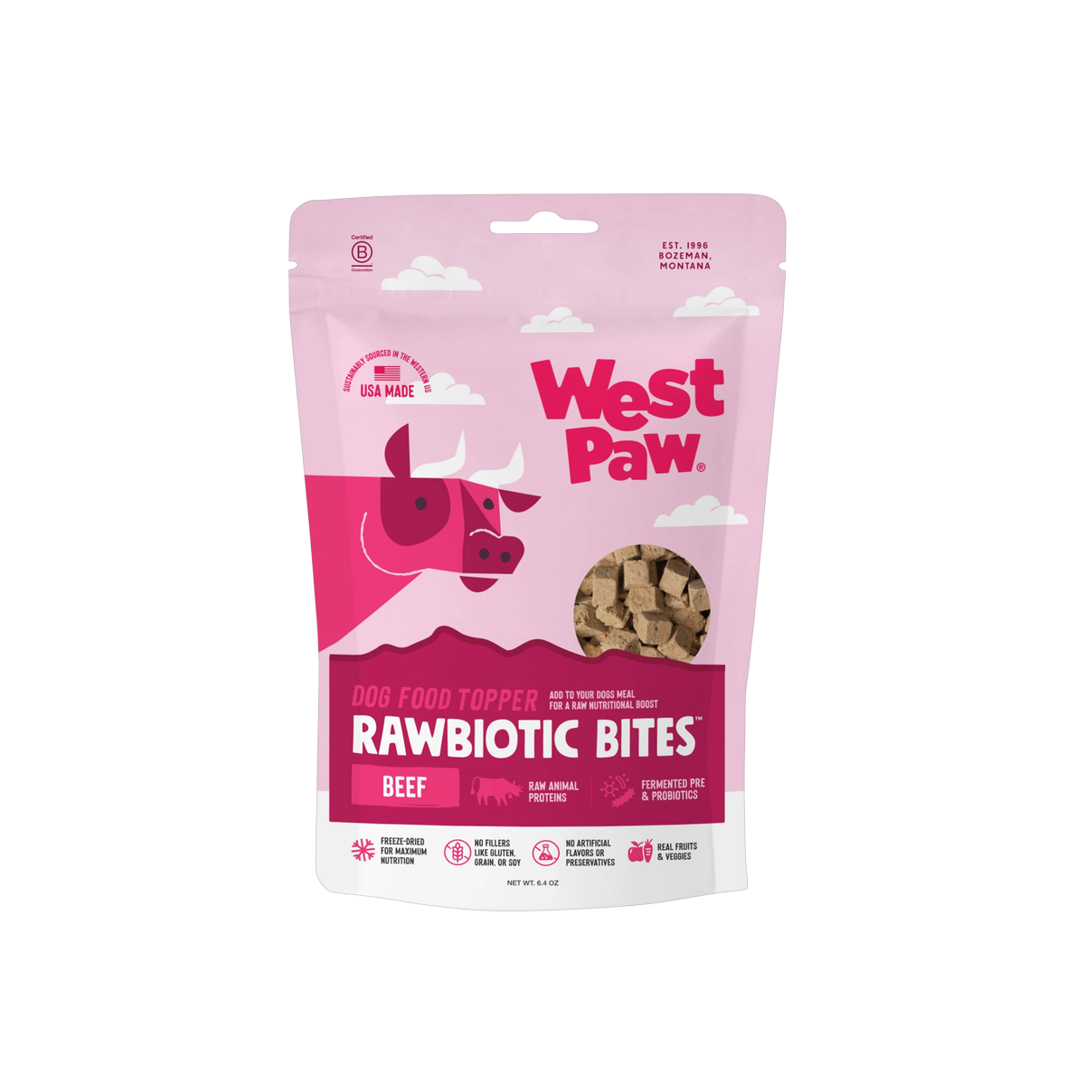 West Paw | Rawbiotic Bites Food Topper | Beef