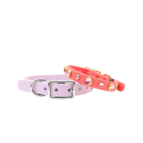 Mimi Green | Collar & Leash | Bright Pink