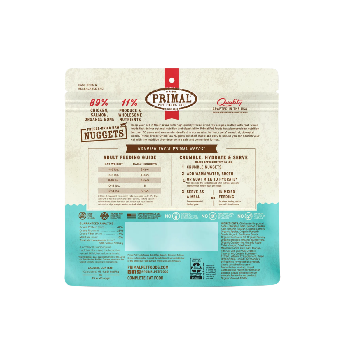 Primal | Feline Freeze-Dried | Chicken & Salmon Nuggets 14oz