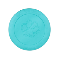 West Paw Zisc flying disc dog toy in vibrant teal, shown as a standalone product.