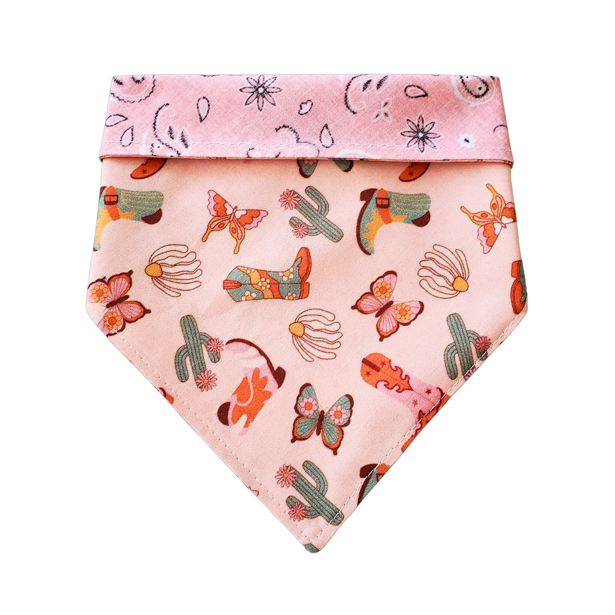 Pink Boho Reversible Bandana