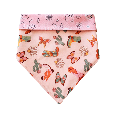 Pink Boho Reversible Bandana
