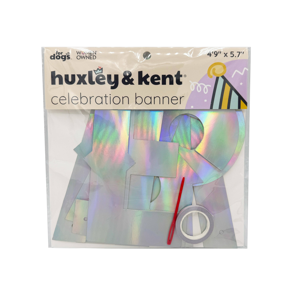 Let's Pawty Iridescent Celebration Banner