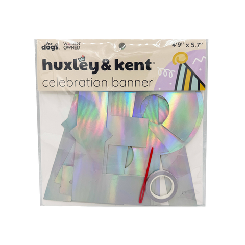 Let's Pawty Iridescent Celebration Banner