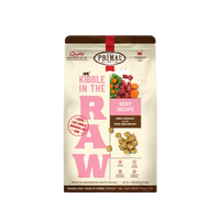 Primal Kibble In The Raw Beef cat food packaging displayed as the primary product shot.