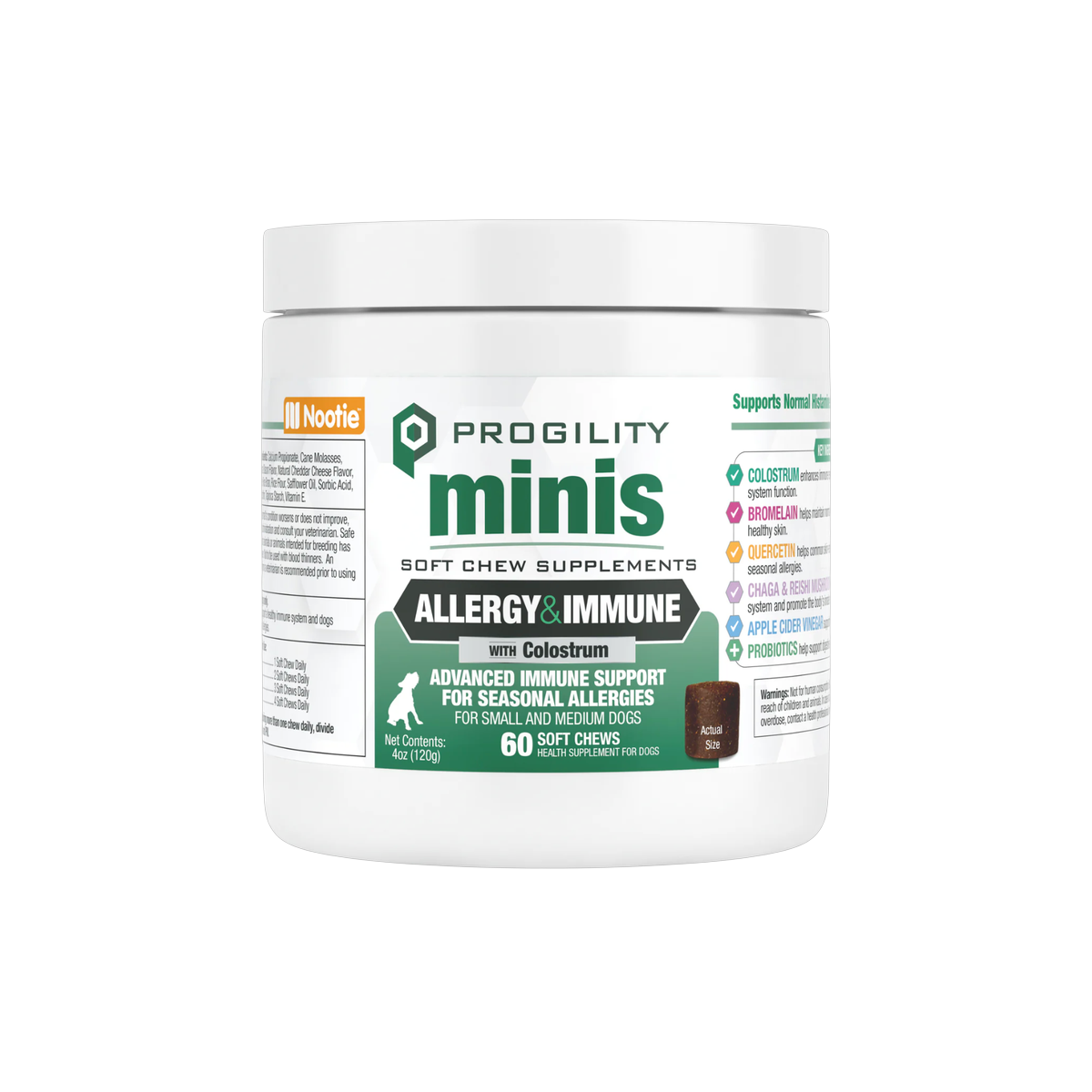 Nootie | Progility | Mini Allergy Soft Chew 60ct