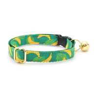 Made By Cleo - "Going Bananas - Green" - Cat Collar