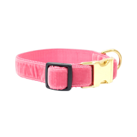 Mimi Green | Primrose Pink Velvet Collar & Leash