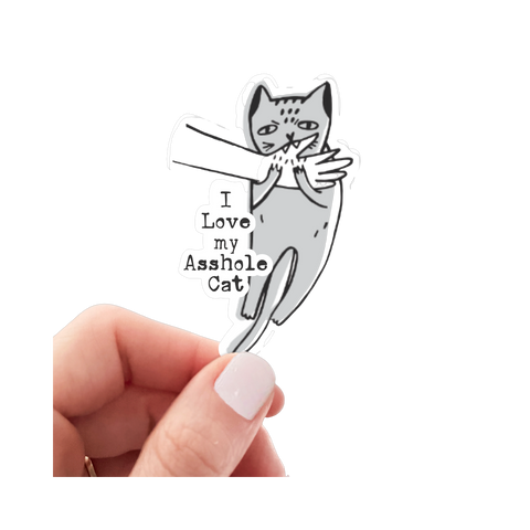 Sticker |  Love my Asshole Cat