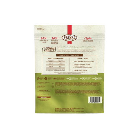 Primal | Pronto | Lamb 4lb