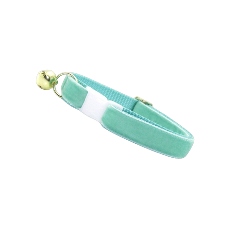 Made By Cleo - "Velvet - Mint" - Robin's Egg Cat Collar