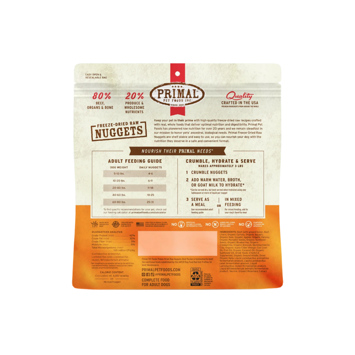 Primal | Freeze-Dried | Beef Nuggets